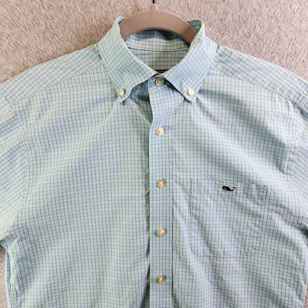 Vineyard Vines Tucker Shirt Mens S Blue Check Classic Fit Beach Preppy Yacht - Picture 2 of 16